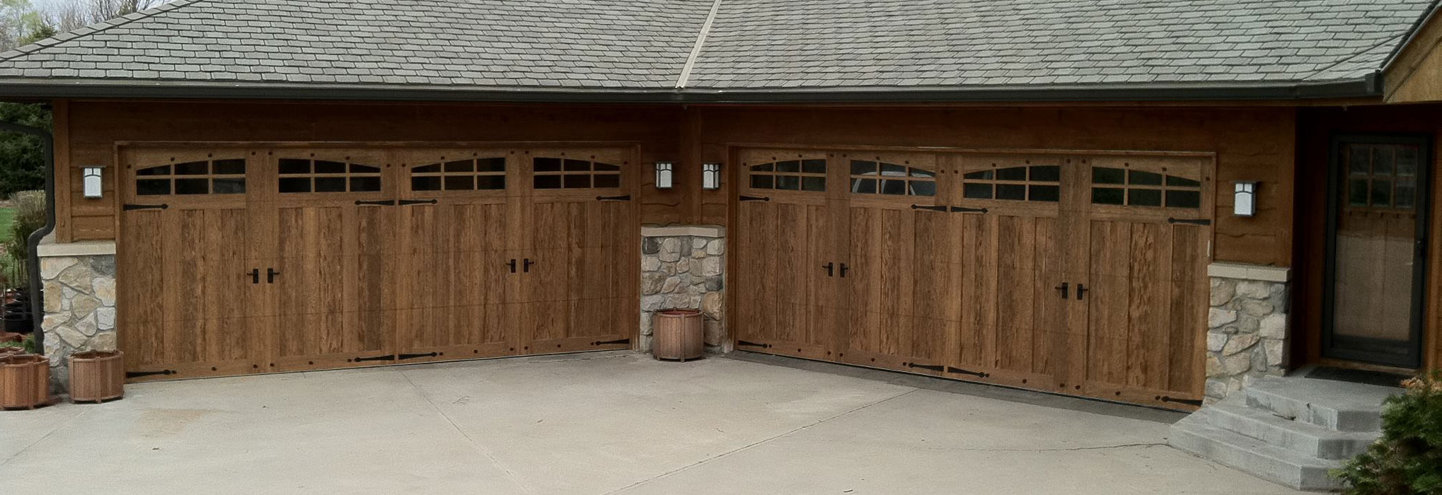 AAA garage door reserve wood collection semi-custom series garage door