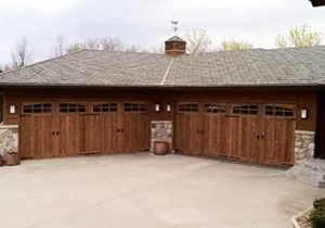 Carriage style garage door installed by AAA garage door repair experts in Omaha NE