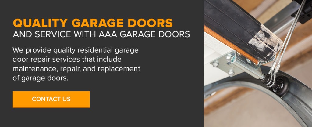 Close up shot of garage door tracks