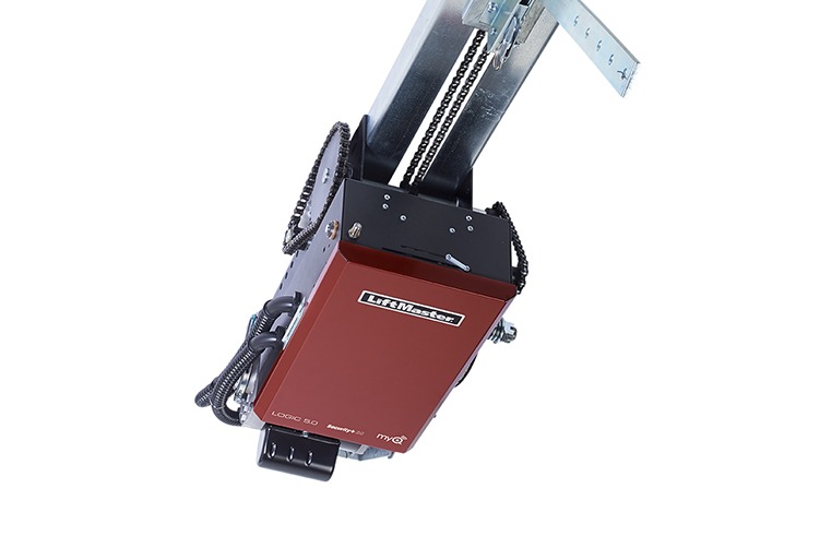 a red liftmaster garage door opener