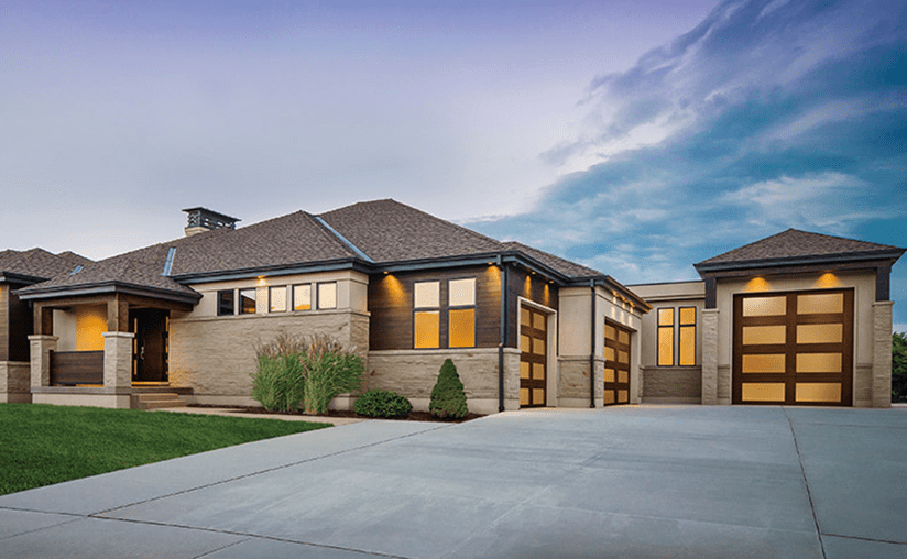 canyon-ridge-modern-design-full-view-dark-garage-door-min